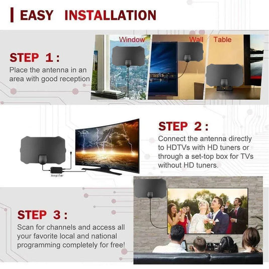 Antena TV Digital Indoor DVB-T2 4K High Signal