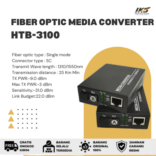 Fiber Optic Media Converter HTB-3100 & HTB-GS-03 1Gbps