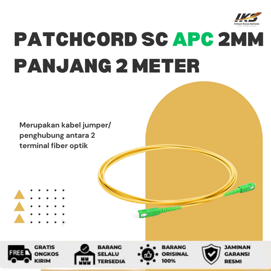 Patch cord SC APC Kabel Fiber Optik Diameter 2mm