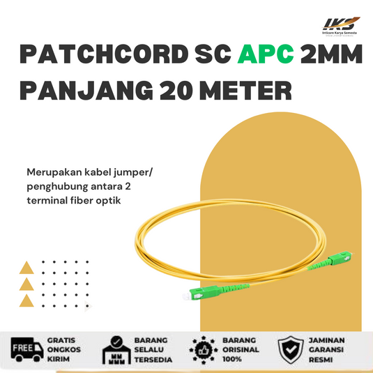Patch cord SC APC Kabel Fiber Optik Diameter 2mm