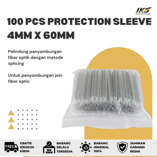 100 pcs Protection sleeve kecil 4mm x 60mm optical fiber heat shrink pipe fusion splice