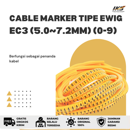 Cable Marker Penanda Kabel tipe EWIG Angka atau Huruf