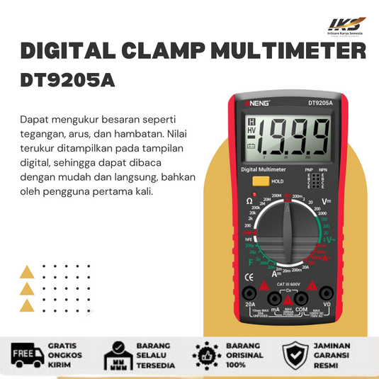 Digital Clamp MultiMeter MT87 / DT266 / DT9205A / ZT102A / ST201