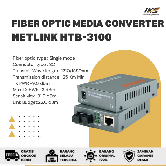 Fiber Optic Media Converter HTB-3100 & HTB-GS-03 1Gbps
