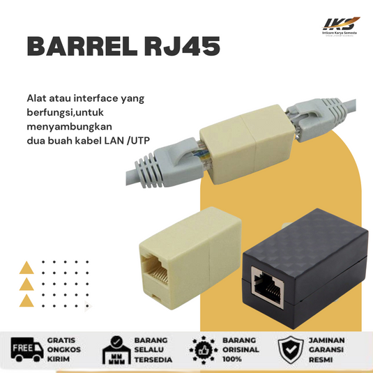 Barrel Sambungan Konektor Jaringan LAN RJ45