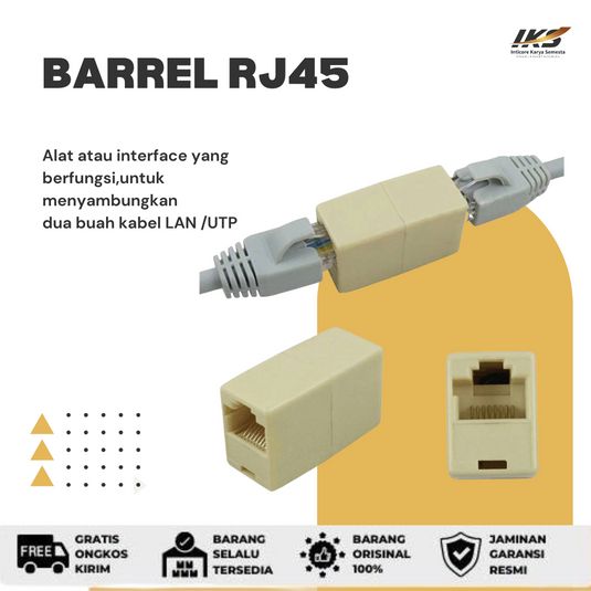 Barrel Sambungan Konektor Jaringan LAN RJ45