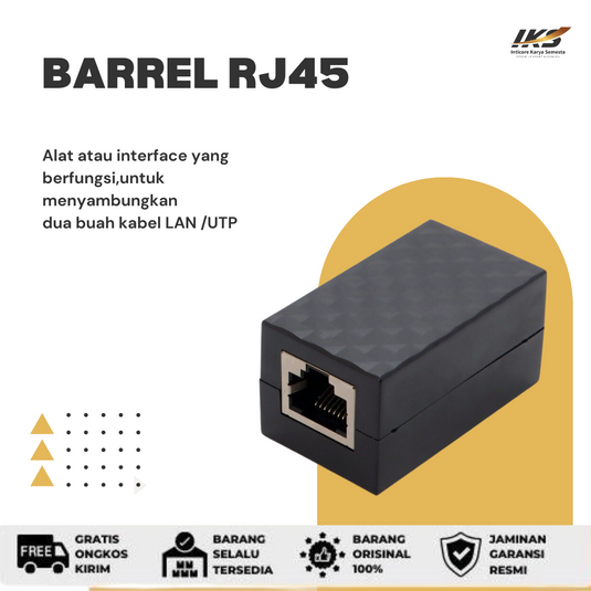 Barrel Sambungan Konektor Jaringan LAN RJ45
