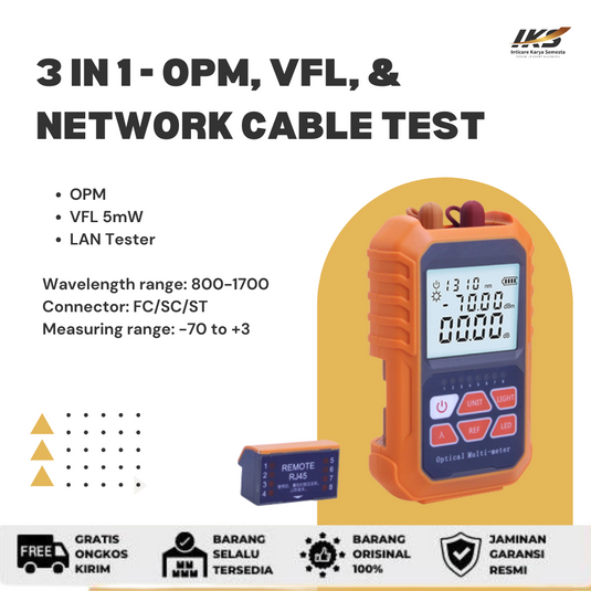 3 in 1 - OPM, VFL, & Network Cable Test