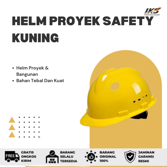 Helm Proyek Safety Merah/ Putih/ Kuning/ Hijau/ Biru/ Orange