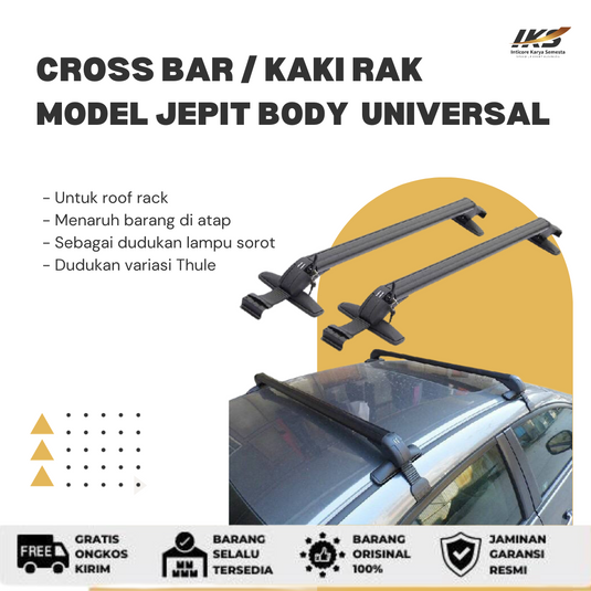 Cross Bar / Kaki Rak Model Jepit Body Universal