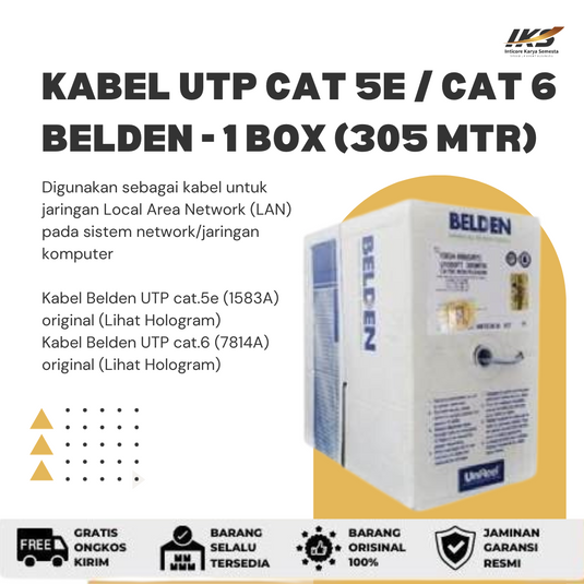 Belden Kabel UTP CAT 5e / CAT 6 -- 1 BOX (305 meter)