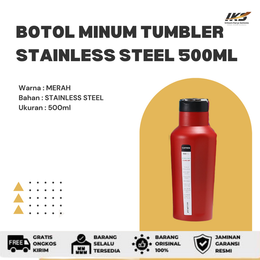Botol Minum TUMBLER STAINLESS STEEL 500ML CANTEEN / TUMBLER SERBAGUNA