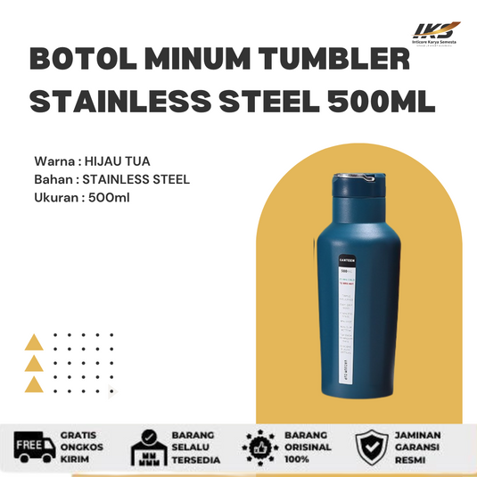 Botol Minum TUMBLER STAINLESS STEEL 500ML CANTEEN / TUMBLER SERBAGUNA