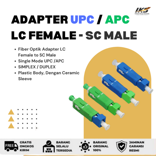 Hybrid Adapter LC-UPC/APC (Female) to SC-UPC/APC (Male) Single Mode - 9/125
