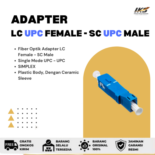 Hybrid Adapter LC-UPC/APC (Female) to SC-UPC/APC (Male) Single Mode - 9/125