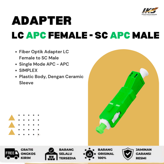 Hybrid Adapter LC-UPC/APC (Female) to SC-UPC/APC (Male) Single Mode - 9/125