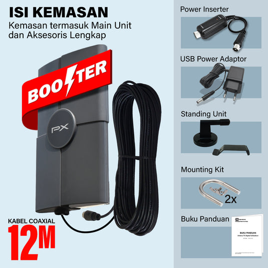 Antena TV Indoor/Outdoor Digital Analog PX DA-5120