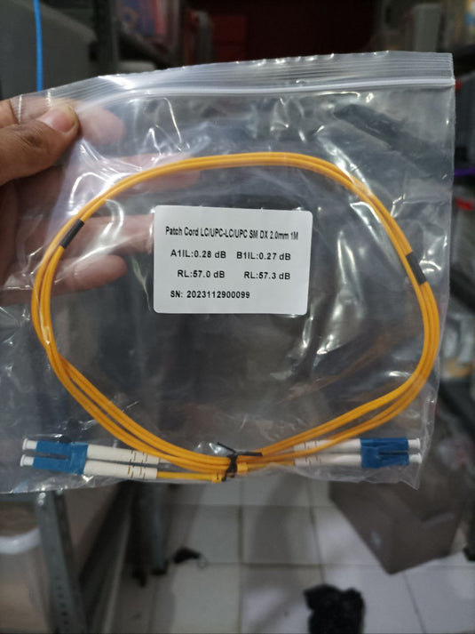 Patch Cord DUPLEX LC UPC - LC UPC Fiber Optik Diameter 2mm Berbagai Ukuran