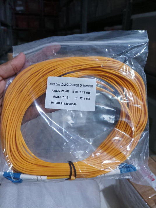 Patch Cord DUPLEX LC UPC - LC UPC Fiber Optik Diameter 2mm Berbagai Ukuran