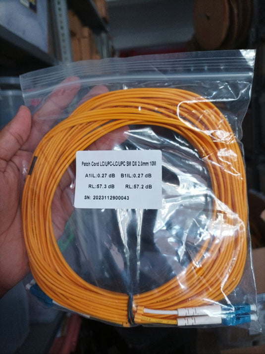 Patch Cord DUPLEX LC UPC - LC UPC Fiber Optik Diameter 2mm Berbagai Ukuran