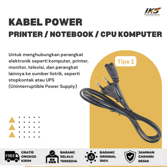 Kabel Power Printer / Notebook / CPU Komputer