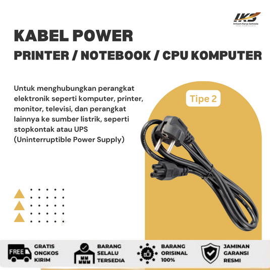 Kabel Power Printer / Notebook / CPU Komputer