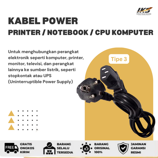 Kabel Power Printer / Notebook / CPU Komputer