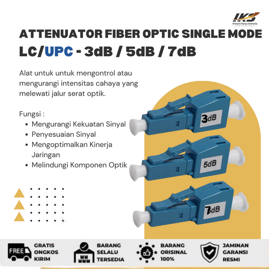Attenuator Fiber Optic Single Mode LC/UPC - 3dB / 5dB / 7dB