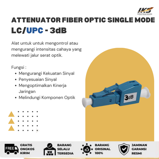 Attenuator Fiber Optic Single Mode LC/UPC - 3dB / 5dB / 7dB
