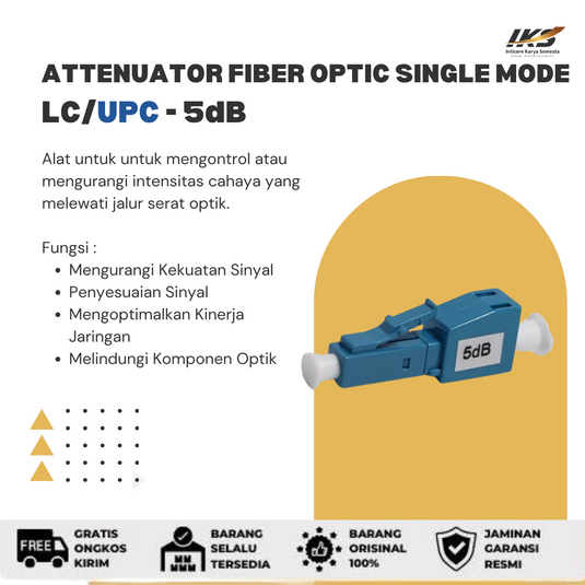 Attenuator Fiber Optic Single Mode LC/UPC - 3dB / 5dB / 7dB