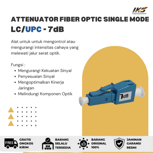 Attenuator Fiber Optic Single Mode LC/UPC - 3dB / 5dB / 7dB