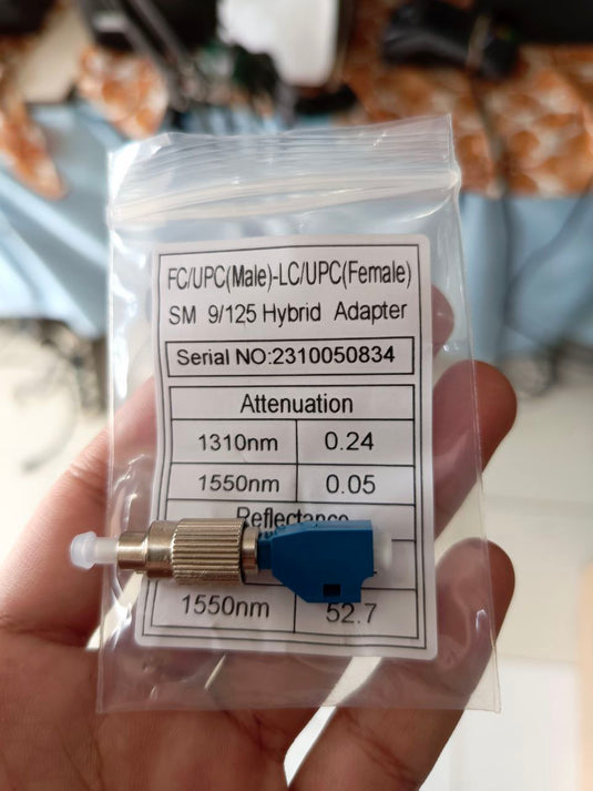 Hybrid Adapter LC-UPC (Female) to FC-UPC (Male) Single Mode - 9/125