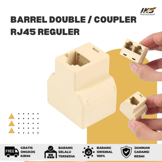 Barrel Double RJ45 GOOD QUALITY Coupler Sambungan Konektor Jaringan LAN RJ45