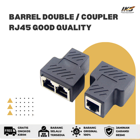 Barrel Double RJ45 GOOD QUALITY Coupler Sambungan Konektor Jaringan LAN RJ45