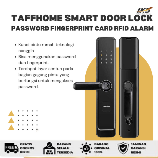 TaffHOME Smart Door Lock Multiple Access Password Fingerprint Card RFID