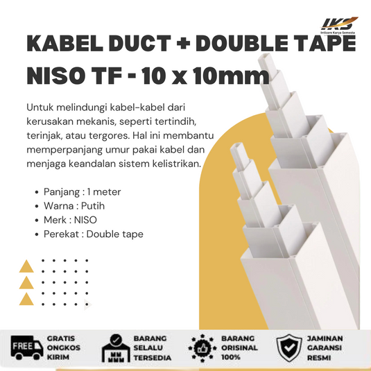 Kabel Duct / Cable Protector NISO TF - 10x10mm