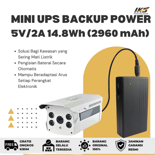 Mini UPS 5V/2A Power Supply DC UPS Router Backup Power 2960mAh