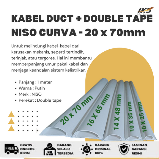 Kabel Duct / Cable Protector NISO CURVA - 20x70mm