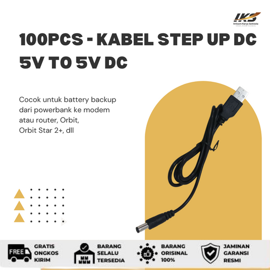 100pcs Kabel Step Up 5v to 5v/9v/12v DC for Modem/Router