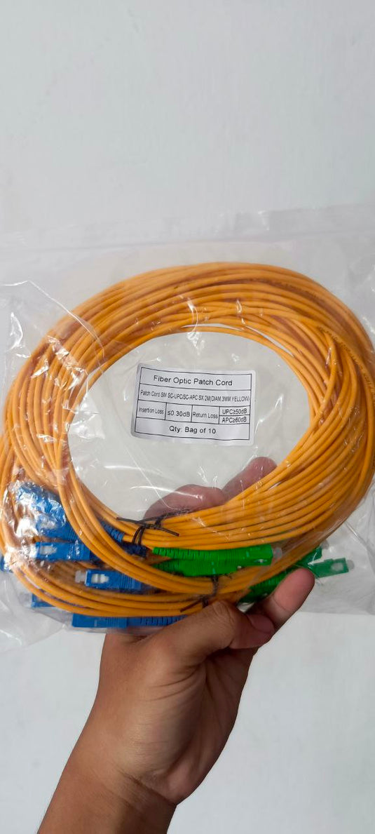 10 x Patch Cord SC UPC - SC APC Fiber Optik Diameter 3mm Berbagai Ukuran
