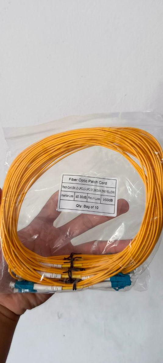 10 x Patch Cord LC UPC - LC UPC Fiber Optik Diameter 2mm Berbagai Ukuran