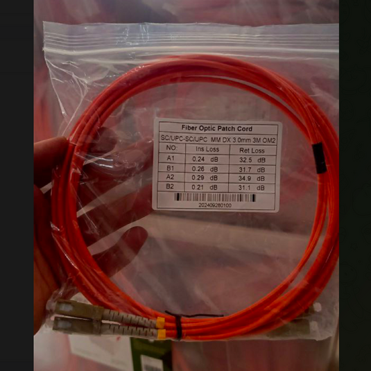 OM2 Patch Cord MULTIMODE DUPLEX SC UPC - SC UPC Diameter 3mm Berbagai Ukuran
