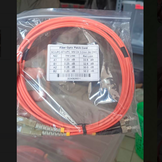 OM2 Patch Cord MULTIMODE DUPLEX SC UPC - ST UPC Diameter 3mm Berbagai Ukuran