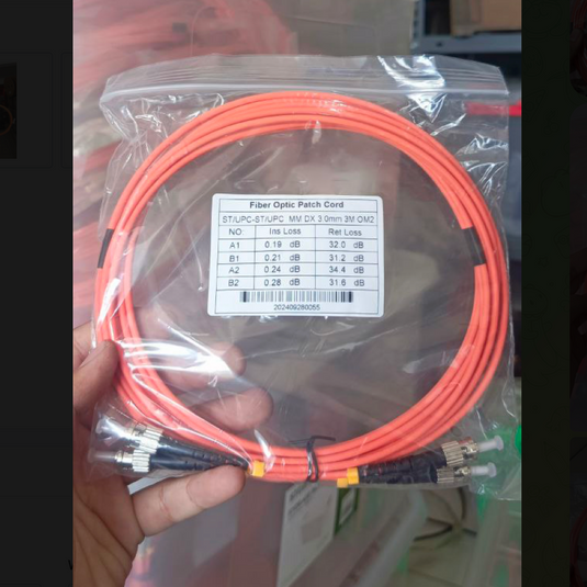 OM2 Patch Cord MULTIMODE DUPLEX ST UPC - ST UPC Diameter 3mm Berbagai Ukuran