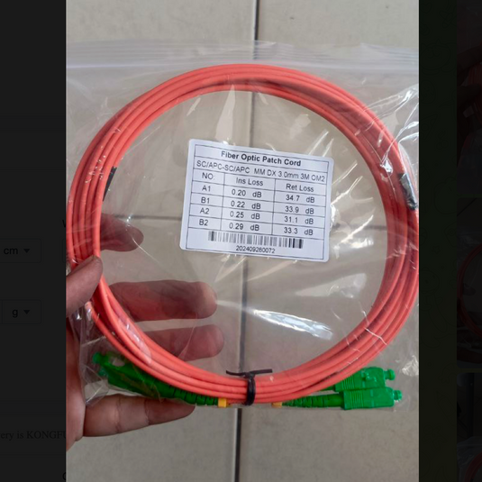 OM2 Patch Cord MULTIMODE DUPLEX SC APC - SC APC Diameter 3mm Berbagai Ukuran