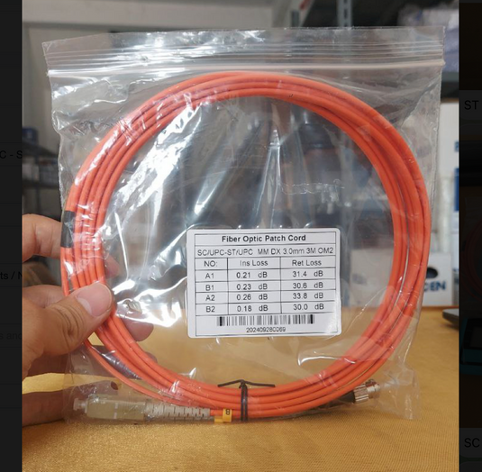 OM2 Patch Cord MULTIMODE SIMPLEX SC UPC - ST UPC Diameter 3mm Berbagai Ukuran