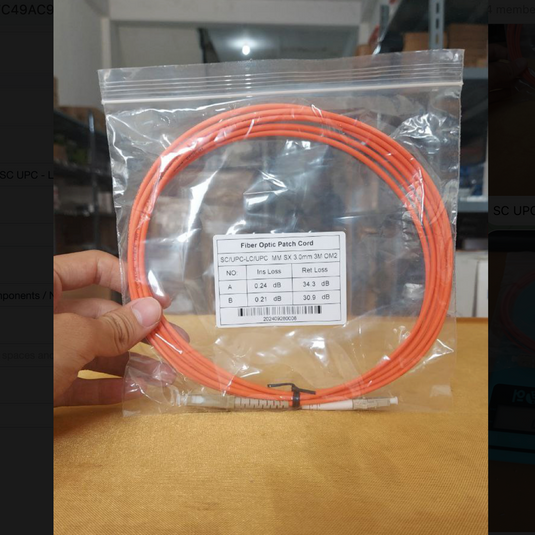 OM2 Patch Cord MULTIMODE SIMPLEX SC UPC - LC UPC Diameter 3mm Berbagai Ukuran