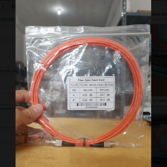 OM2 Patch Cord MULTIMODE SIMPLEX FC UPC - FC UPC Diameter 3mm Berbagai Ukuran