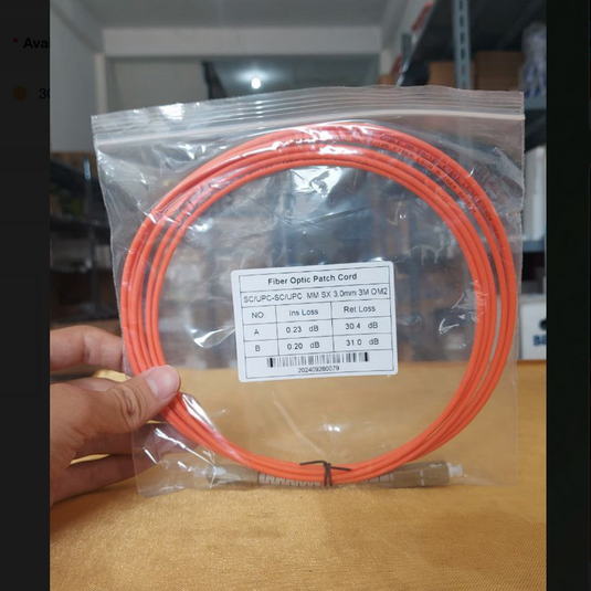 OM2 Patch Cord MULTIMODE SIMPLEX SC UPC - SC UPC Diameter 3mm Berbagai Ukuran