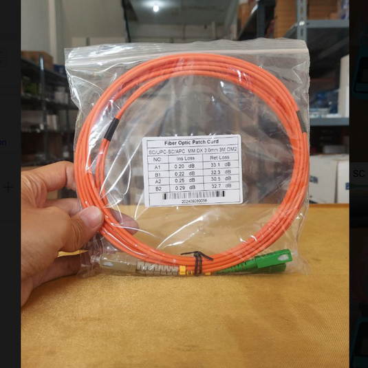 OM2 Patch Cord MULTIMODE DUPLEX SC UPC - SC APC Diameter 3mm Berbagai Ukuran
